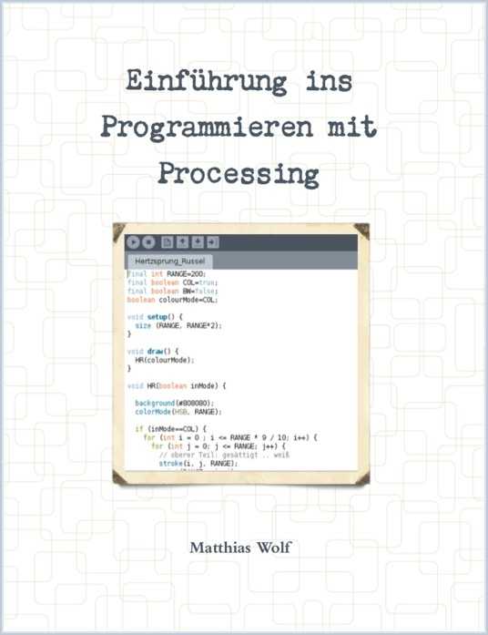 Book cover for the book Einführung ins Programmieren mit Processing